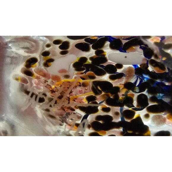 Unique Handcrafted Art Glass Taper Candle Holder Bud Vase Abstract Design Signed - Picture 11 of 11